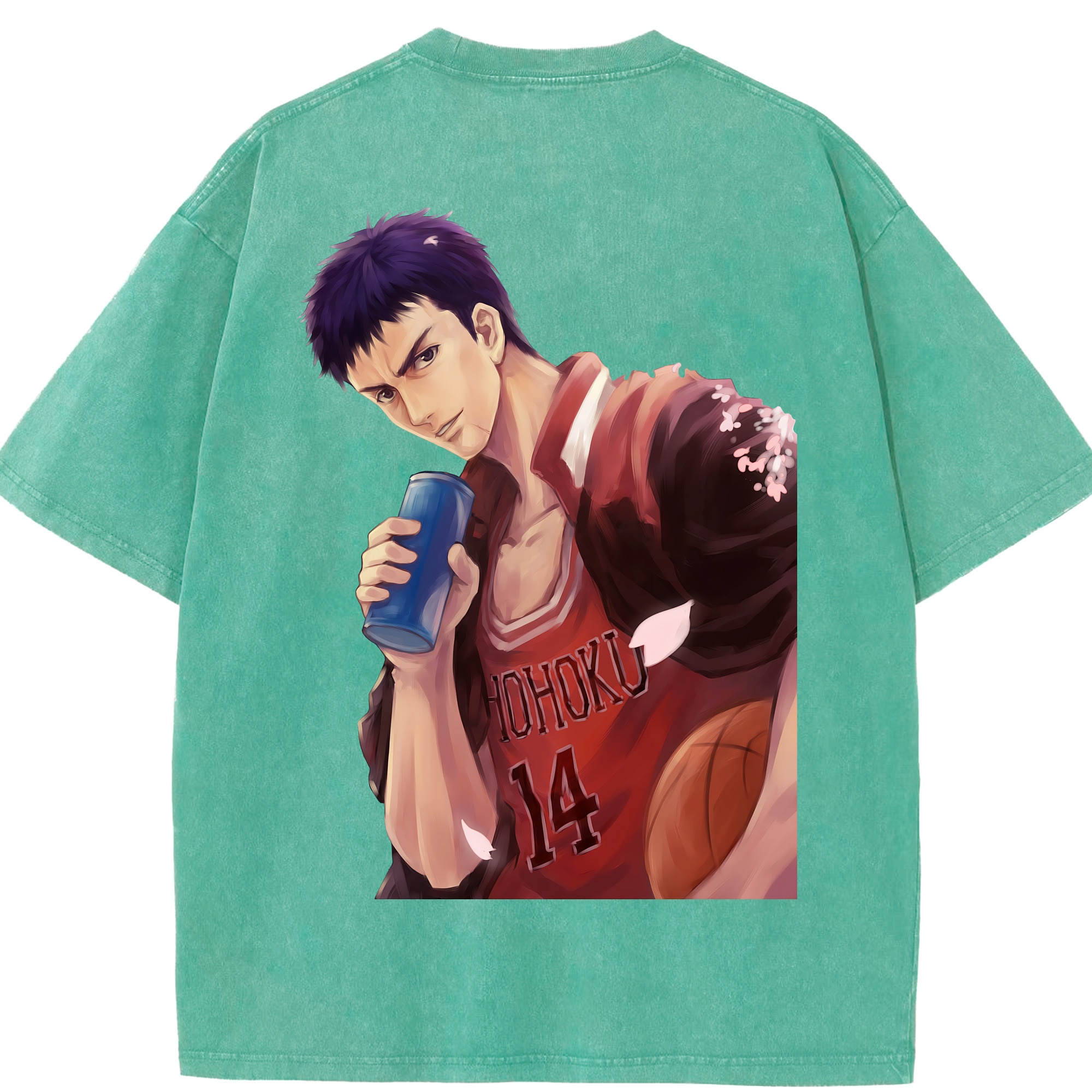 （画像用） SLAM DUNK／スラムダンク 綿100% ヴィンテージ風 半袖Tシャツ（背面プリント）